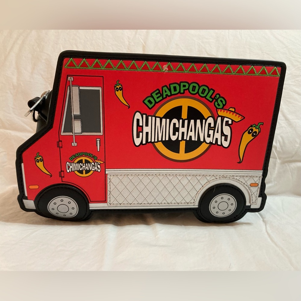 Marvel Deadpool 30th Anniversary Chimichangas Food Truck Crossbody bag